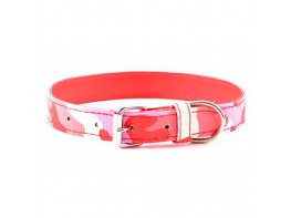 Imagen del producto Collar perro estampado tonos rosas talla L